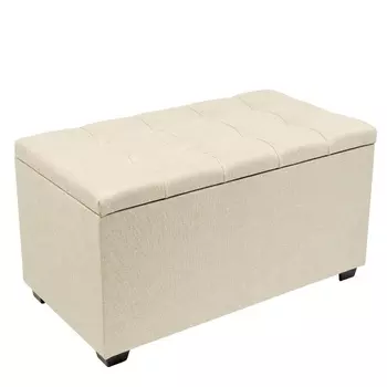 Пуф «Вернон», 750400410 мм, рогожка, цвет бежевый