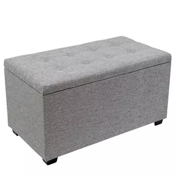 Пуф «Вернон», 750400410 мм, рогожка, цвет серая