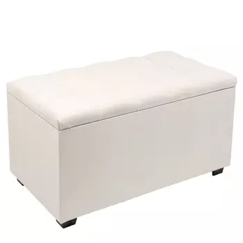 Пуф «Вернон», 750400410 мм, велюр, цвет белый