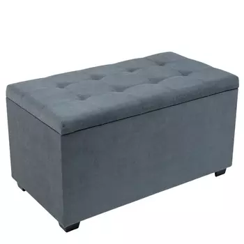 Пуф «Вернон», 750400410 мм, велюр, цвет серый