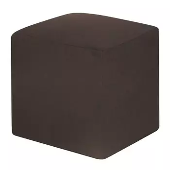 Пуфик «Куб», велюр, цвет коричневый