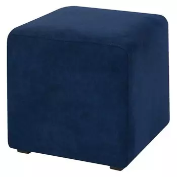 Пуфик «Валенсия», велюр, цвет синий