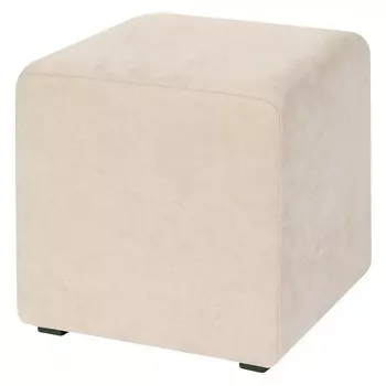 Пуфик «Валенсия», велюр, цвет светло-бежевый