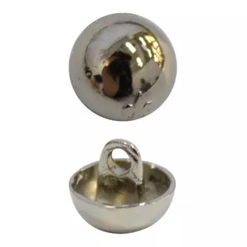 Пуговица 10x8 мм (никель), 24 шт