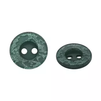 Пуговица 13 мм, 2 прокола (295 зелёный), 144 шт