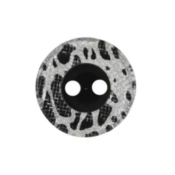 Пуговица 13 мм, 2 прокола (чёрный), 144 шт