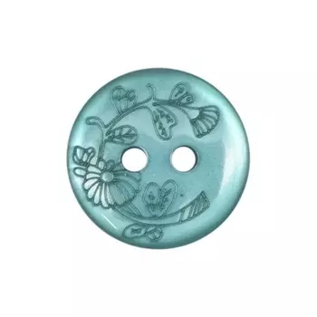 Пуговица 13 мм (906 зеленая бирюза), 144 шт