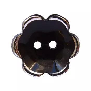 Пуговица 15 мм (чёрный), 100 шт