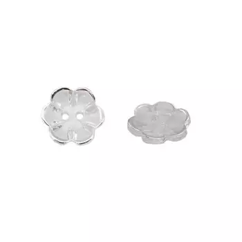 Пуговица 15 мм (серебро), 100 шт