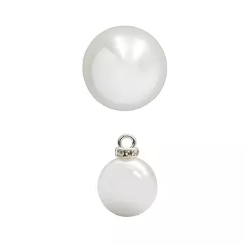 Пуговица 16 мм (White (белый)), 24 шт