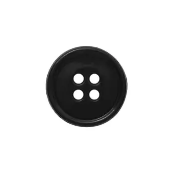 Пуговица 17 мм, 4пр, ПП, чёрный, 1000 шт