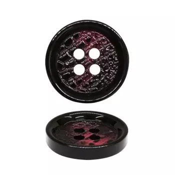 Пуговица 18 мм 4 прокола (бордовый), 36 шт