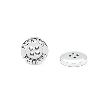 Пуговица 18L (11 мм) 4 прокола (Silver (серебристый)), 72 шт