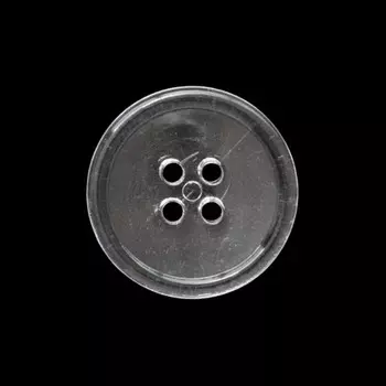 Пуговица 23 мм, 4пр, ПС, прозр.стекло, 1000 шт