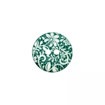 Пуговица 24L, 2 прокола (col.06 (зелёный)), 36 шт