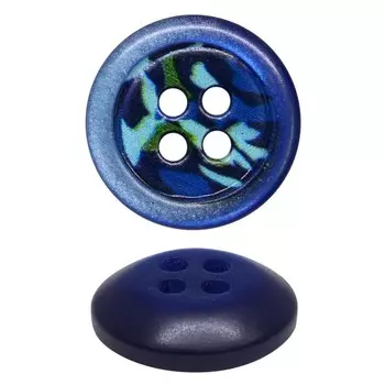 Пуговица 24L (C (синий)), 36 шт