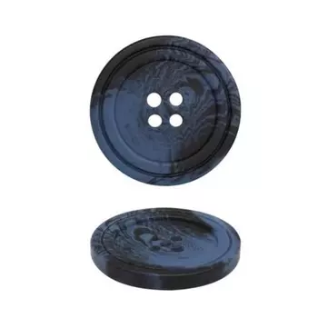 Пуговица 25 мм 4 прокола (черно-синий), 36 шт