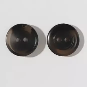 Пуговица, 2 прокола, d = 15 мм, цвет чёрный