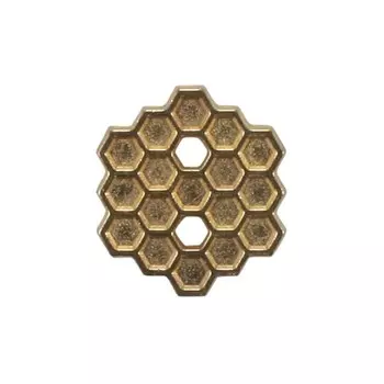 Пуговица 2прокола д-13 мм зол.мет.» «соты» «, 50 шт