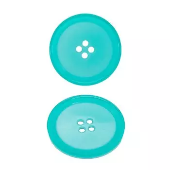 Пуговица 34L, 4 прокола (col.D (бирюзовый)), 36 шт