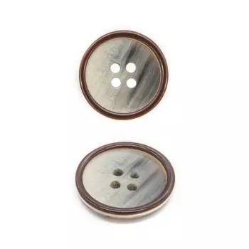 Пуговица 36L, 4 прокола (col.D (т.коричневый)), 72 шт