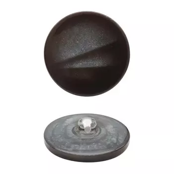 Пуговица (3.01-1450-30) (серебро с коричневым), 12 шт