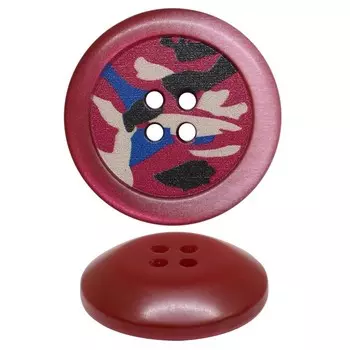 Пуговица 44L (D (бордовый)), 12 шт