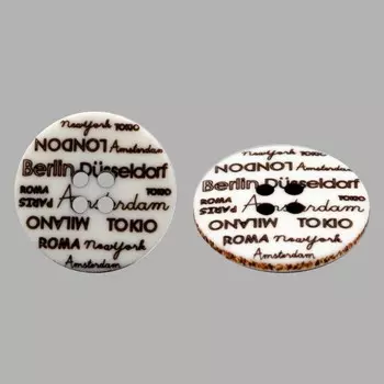 Пуговица 4 прокола «Города», 36 шт