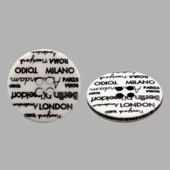 Пуговица 4 прокола «Города», 36 шт