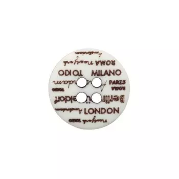 Пуговица 4 прокола «Города», 50 шт