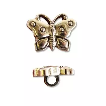 Пуговица «Бабочка», 18 мм (AG), 72 шт