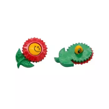 Пуговица «Цветок со смайлом» (48378) 26 мм (235/145/110), 36 шт