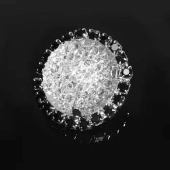 Пуговица декоративная, d=30 мм, цвет серебряный, чёрный