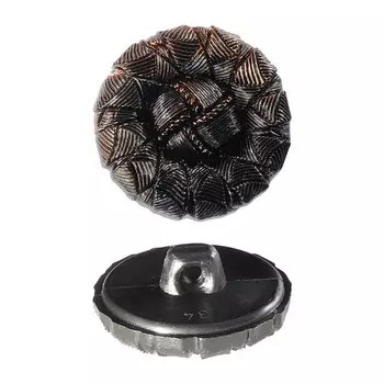 Пуговица декоративная венок (коричневый), 12 шт