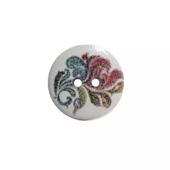 Пуговица деревянная «Цветы» 15 мм (цвет 101), 100 шт