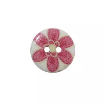 Пуговица деревянная «Цветы» 15 мм (цвет 156), 100 шт