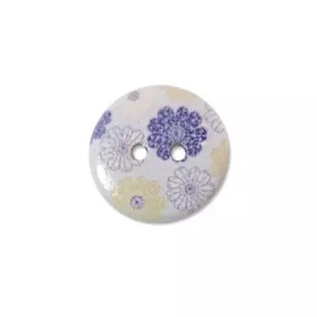 Пуговица деревянная «Цветы» 15 мм (цвет 165), 100 шт