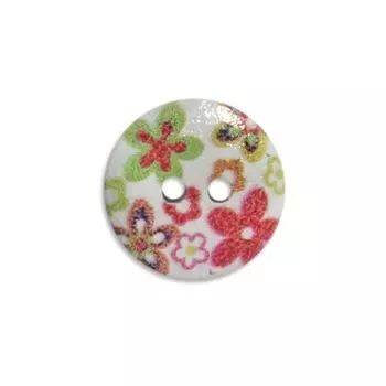 Пуговица деревянная «Цветы» 15 мм (цвет 180), 100 шт