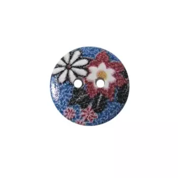 Пуговица деревянная «Цветы» 15 мм (цвет 20), 100 шт