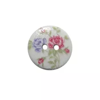 Пуговица деревянная «Цветы» 15 мм (цвет 227), 100 шт