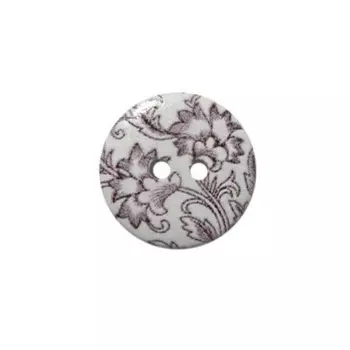 Пуговица деревянная «Цветы» 15 мм (цвет 276), 100 шт