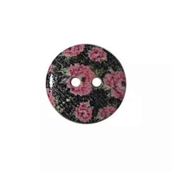 Пуговица деревянная «Цветы» 15 мм (цвет 300), 100 шт