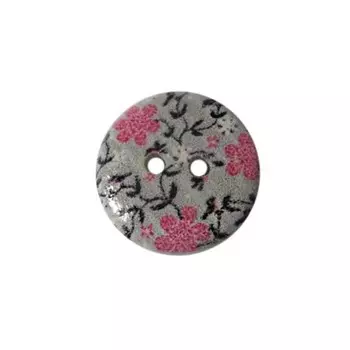 Пуговица деревянная «Цветы» 15 мм (цвет 30), 100 шт