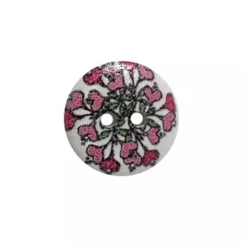Пуговица деревянная «Цветы» 15 мм (цвет 50), 100 шт
