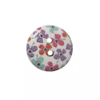 Пуговица деревянная «Цветы» 15 мм (цвет 61), 100 шт