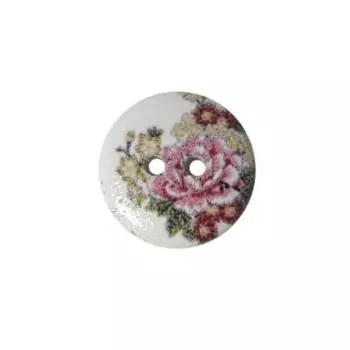 Пуговица деревянная «Цветы» 15 мм (цвет 67), 100 шт
