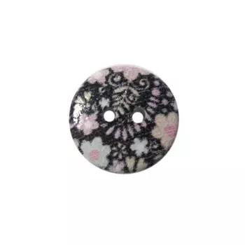 Пуговица деревянная «Цветы» 15 мм (цвет 90), 100 шт