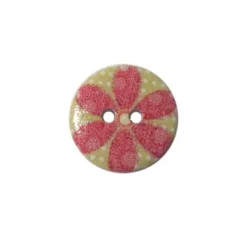 Пуговица деревянная «Цветы» 15 мм (цвет 95), 100 шт