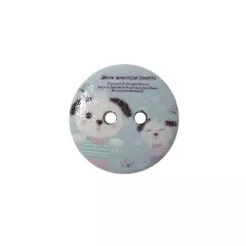 Пуговица деревянная «Фауна» 15 мм (Собаки), 100 шт