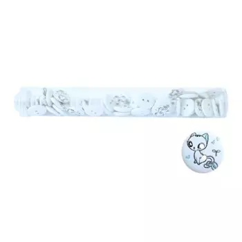 Пуговица деревянная «Мультяшные персонажи», 18 мм, 50 шт (Кошка 3), 1 упак